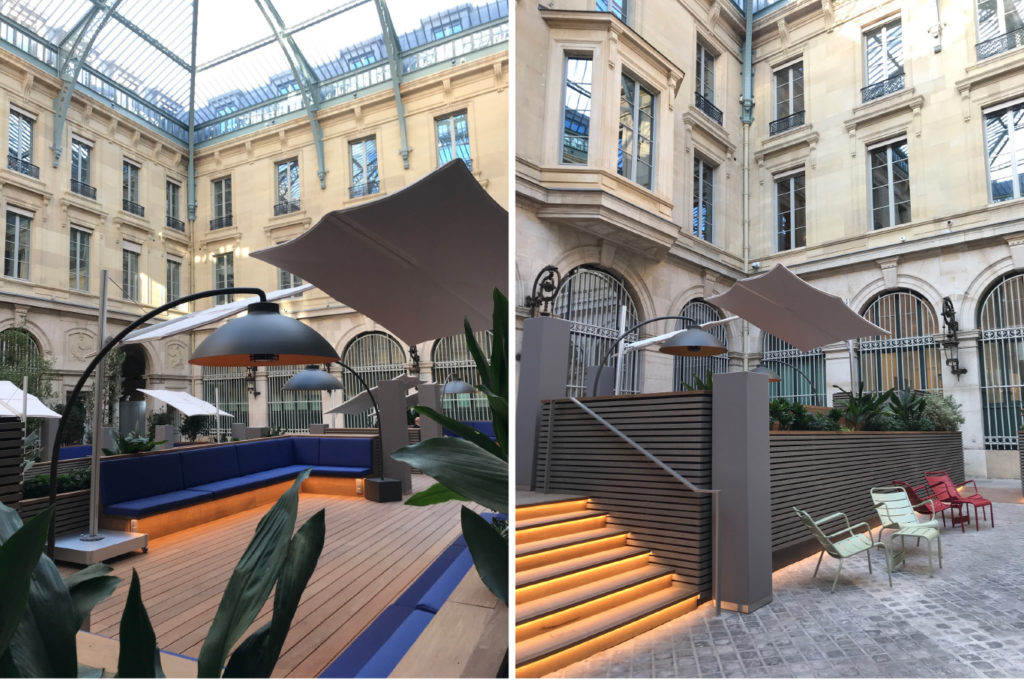 Design espace mobilier Cour vitrée Banque de France